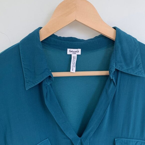 Splendid Always Shirting Pocket shirt turquoise blue Large - Picture 5 of 5